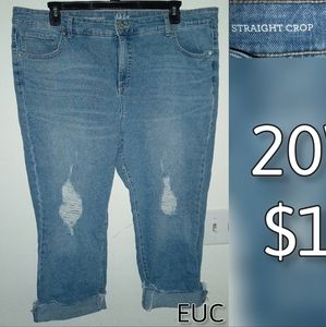 Style & Co Jean Distressed Capris